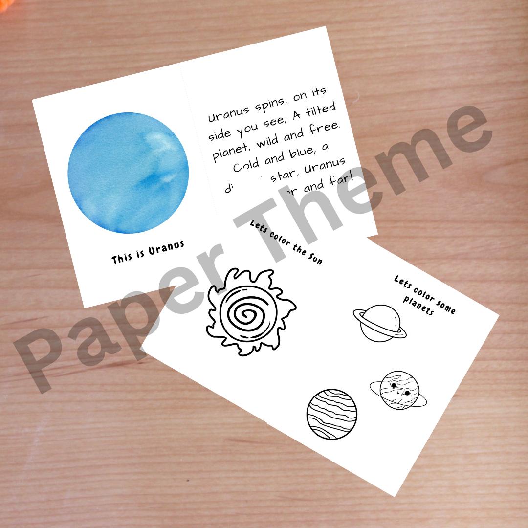 Solar System Printable Busy Book, Preschool and Kindergarten Learning, Home school Learning, STEM
