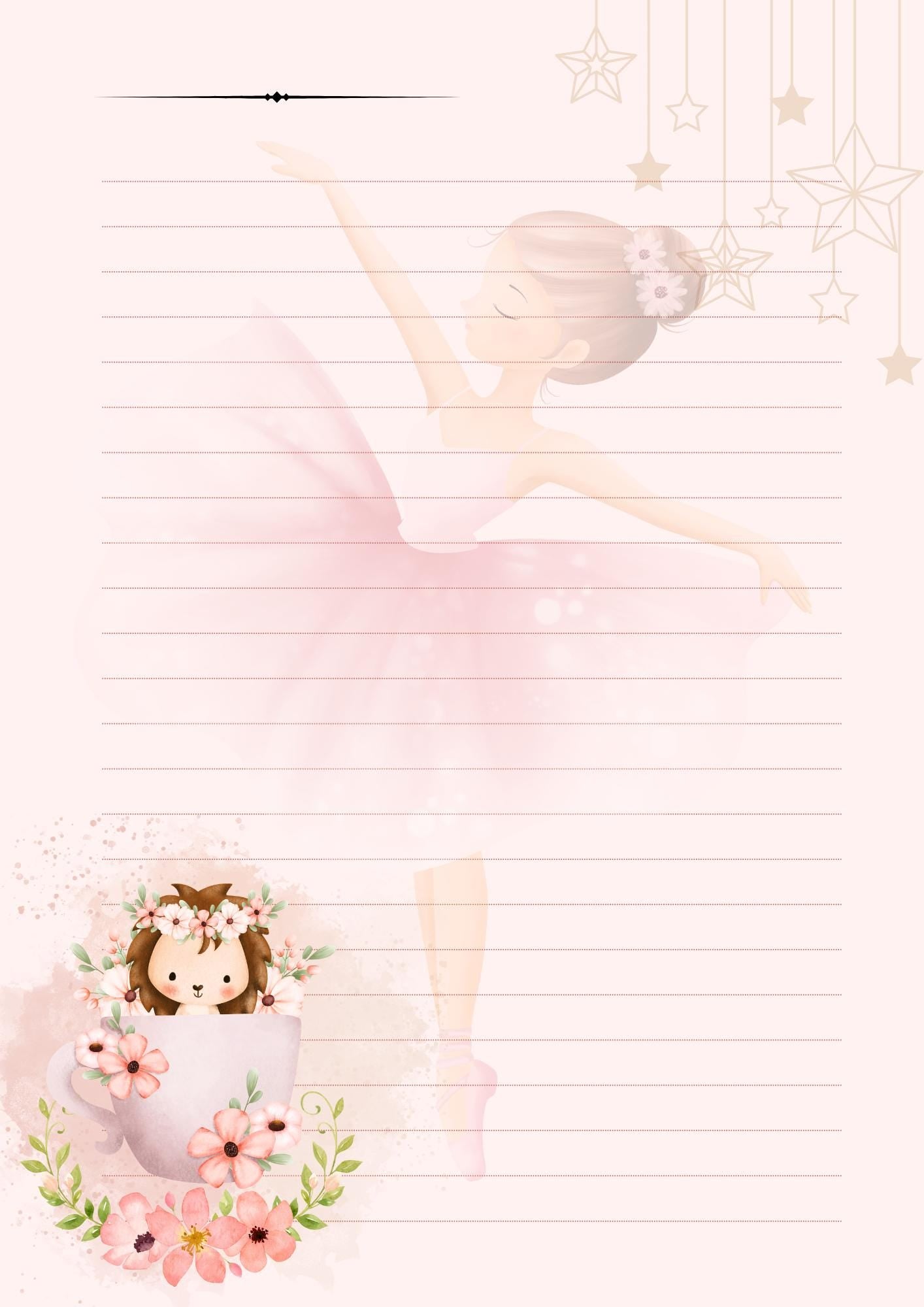 Undated Digital Fairy Notepad - Use Again & Again Instant Download