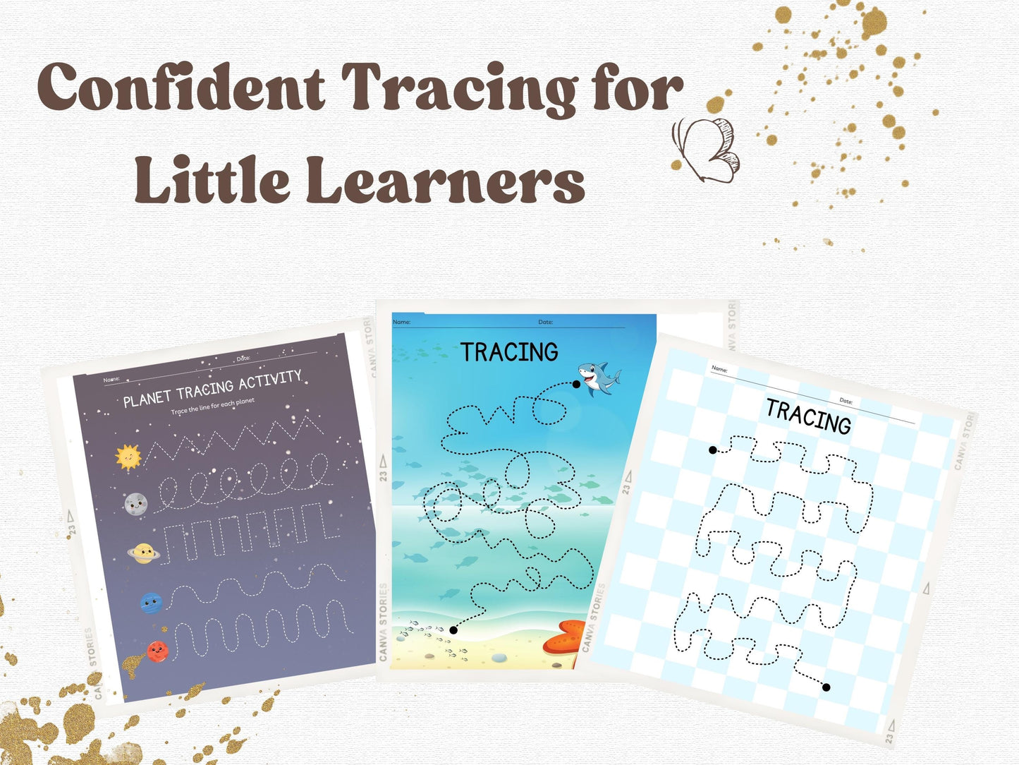 Tracing Fun Preschool Pre-Writing Practice Confident Tracing For Little Learners Letter Size