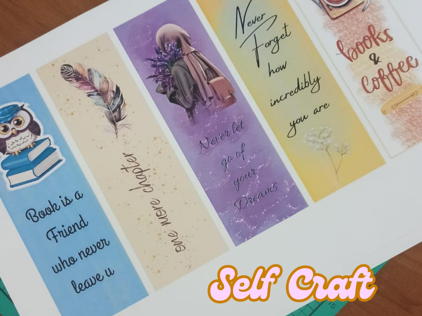 Easy Print Cut Bookmarks and Stickers | Instant Download DIY Craft for Teens and Tweens