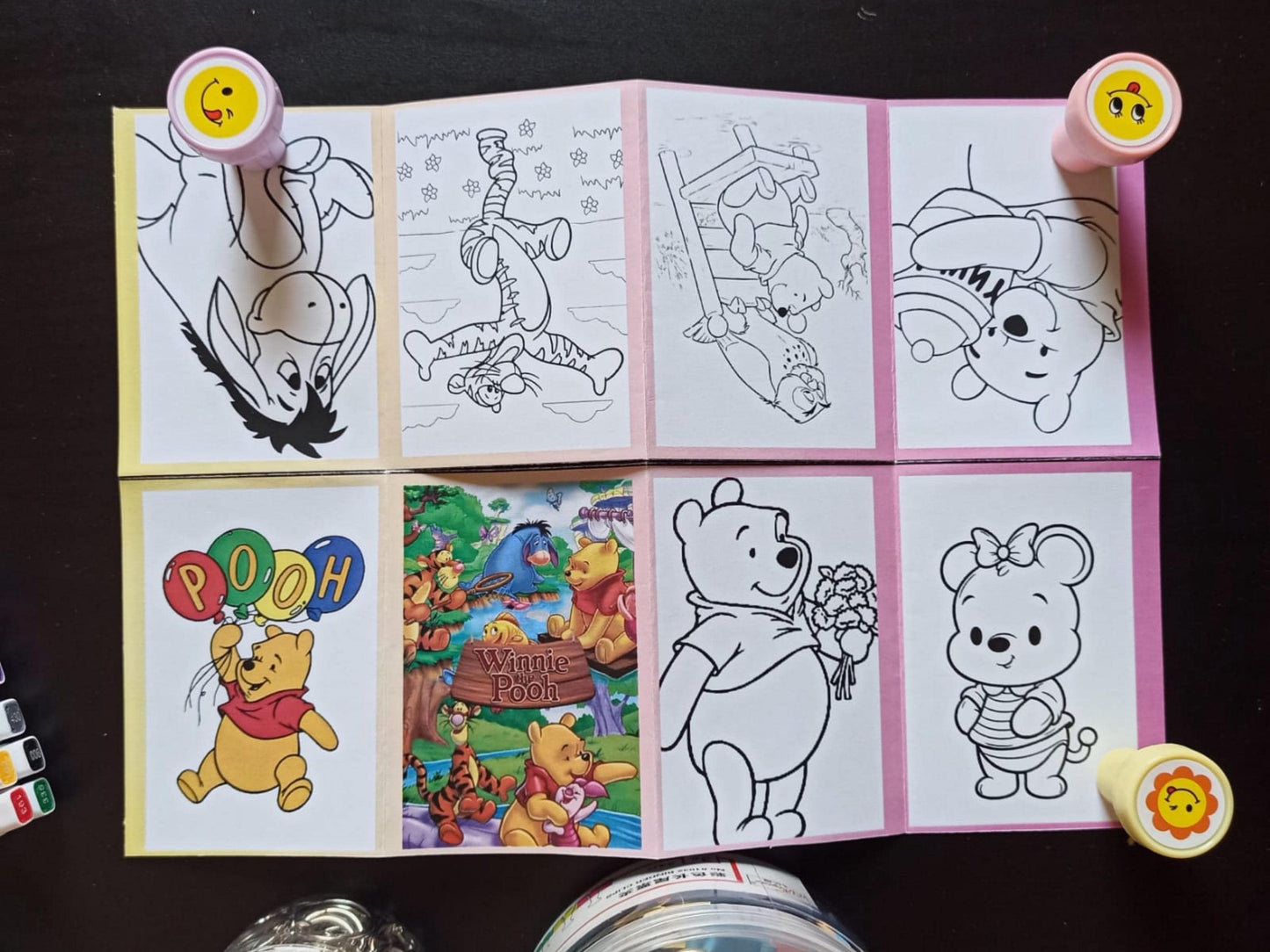Coloring book for kids with 21 cartoon characters