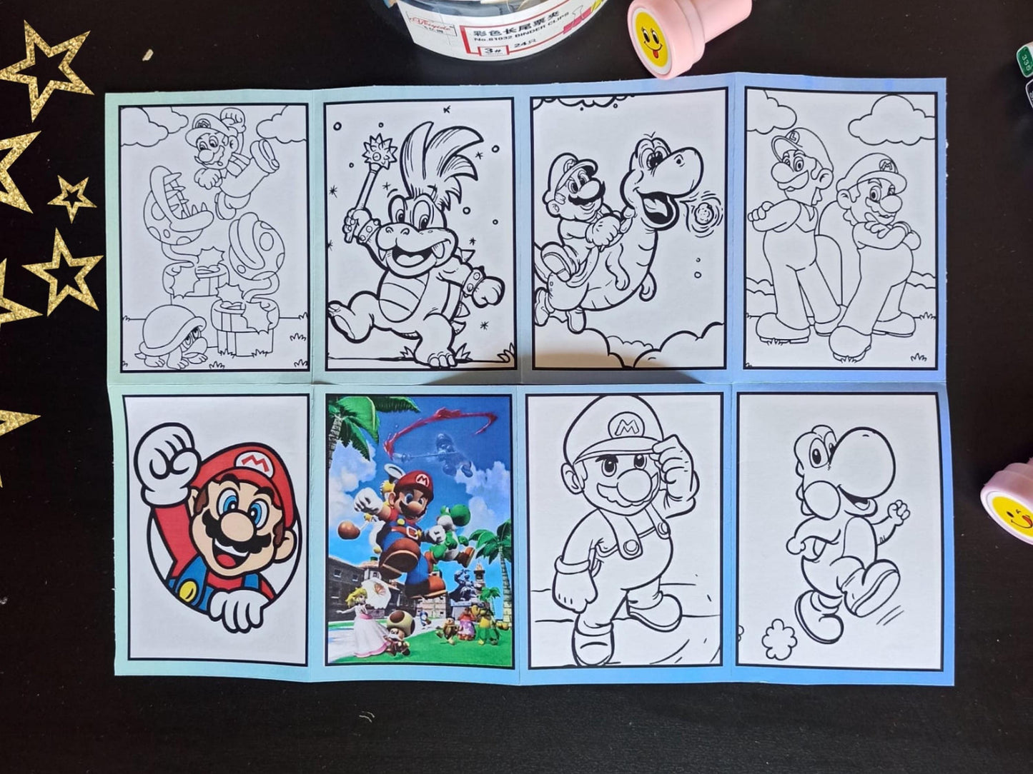 Coloring book for kids with 21 cartoon characters