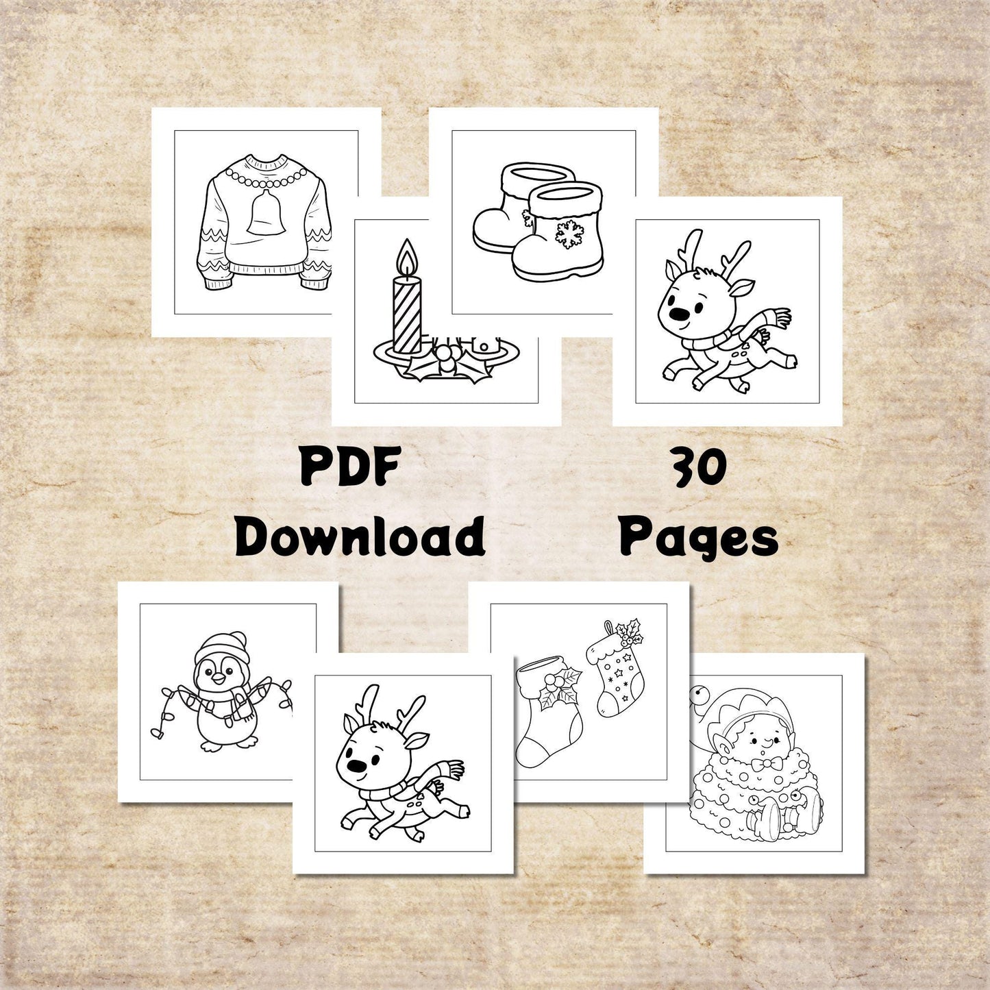 Santa Claus gifts | Christmas Coloring Book | Instant Download