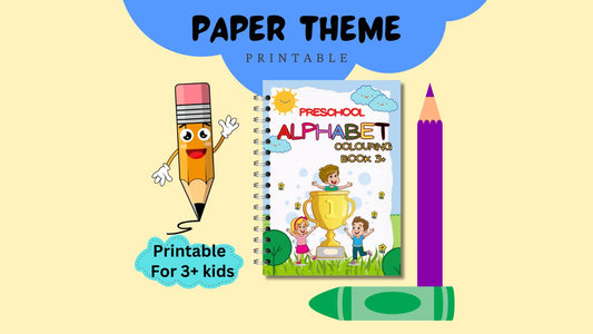 Preschool Coloring Book | Tracing & Reading | Instant Download