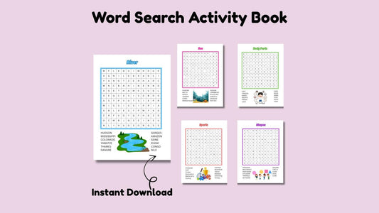 Words Search Fun Activities | For Kids And Adults | Instant Download
